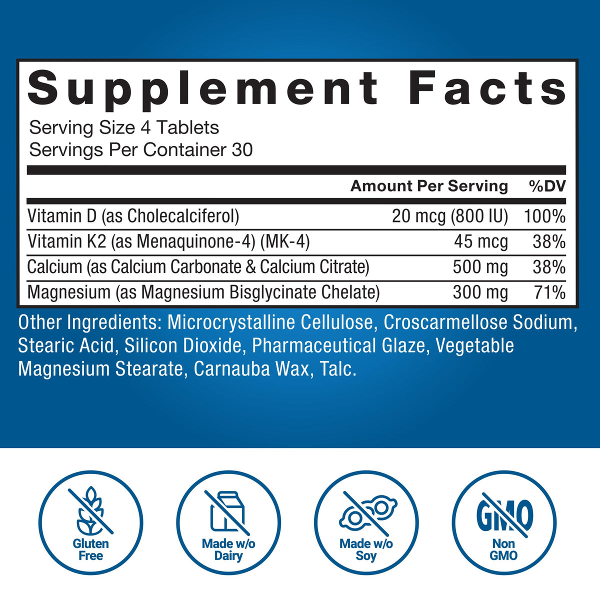 Force Factor Magnésium Glycinate 300mg sur une table