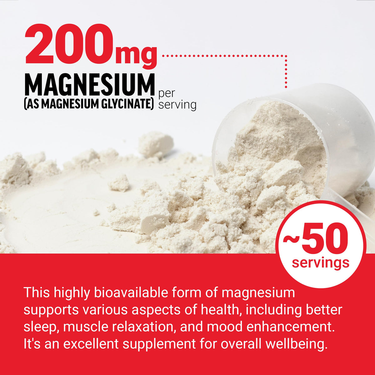 Force Factor Magnésium Glycinate Poudre 222g emballage