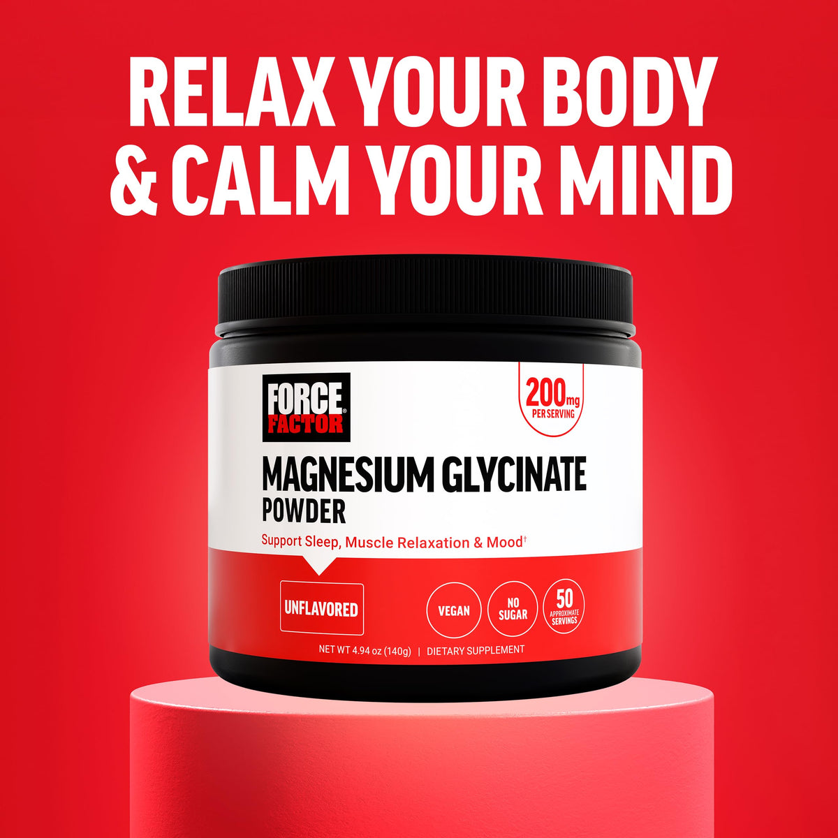 Force Factor Magnésium Glycinate Poudre 222g en utilisation