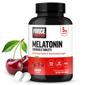 Force Factor Melatonine à Mâcher 5mg vue de face avec emballage