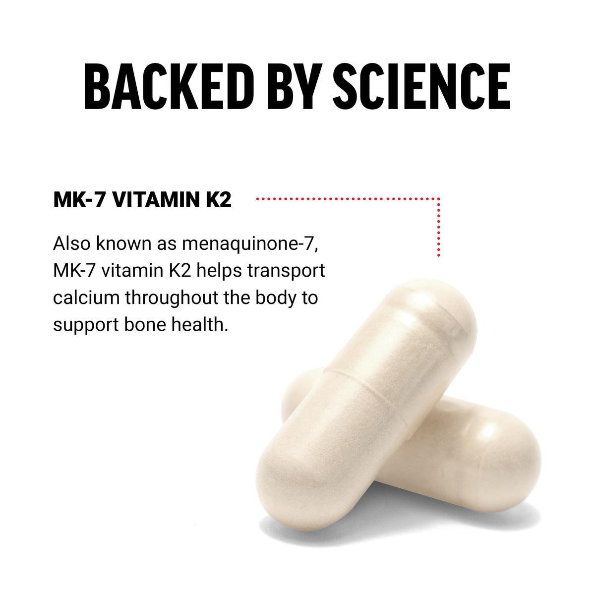 Force Factor MK-7 Vitamine K2 100mcg comprimés à l'intérieur