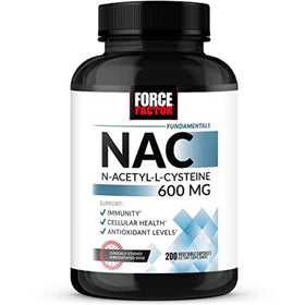 Force Factor NAC 600 mg complément alimentaire en capsules, vue de face