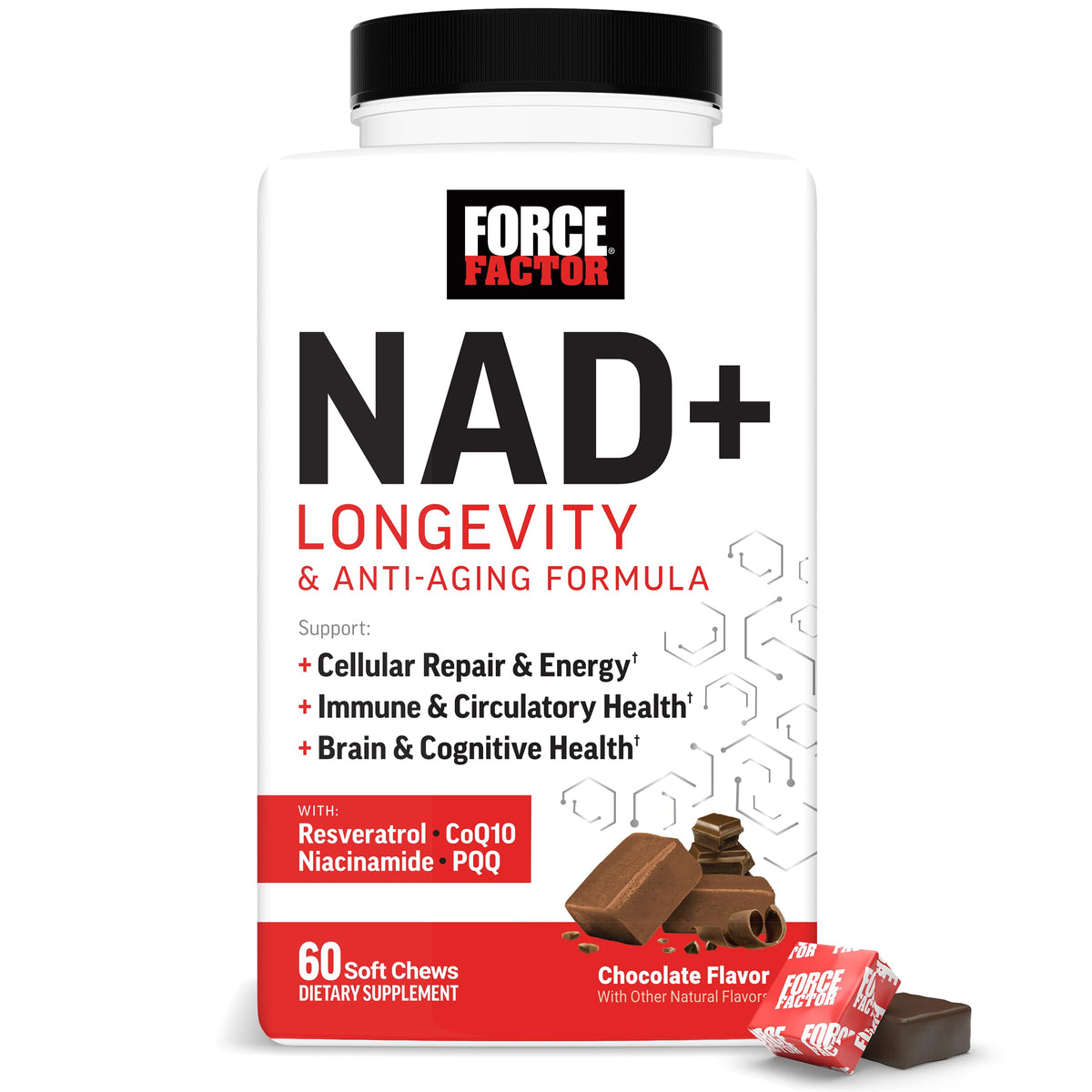 Force Factor NAD+ Gommes Anti-Âge boîte vue avant