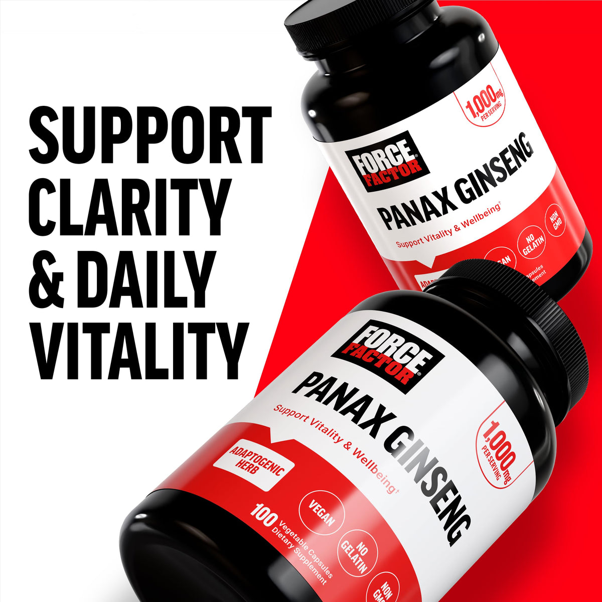Force Factor Panax Ginseng complément alimentaire 118g ingrédients