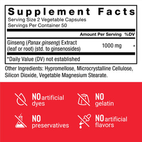 Force Factor Panax Ginseng complément alimentaire 118g prise en main