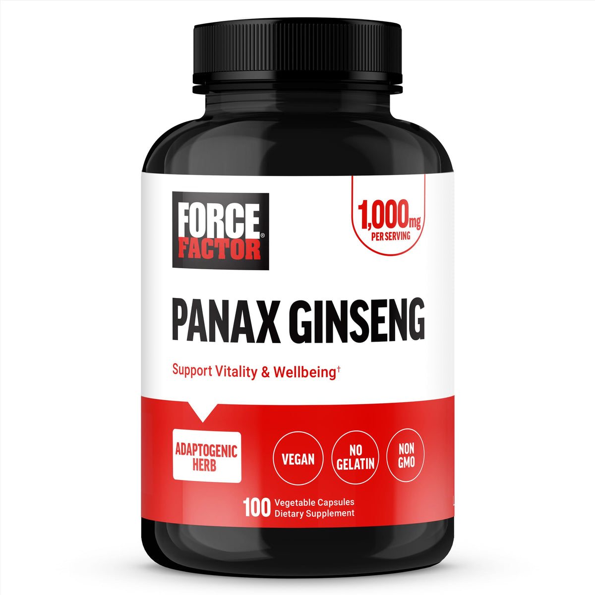 Force Factor Panax Ginseng complément alimentaire 118g vue de face