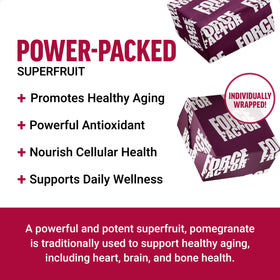Force Factor Pomegranate Soft Chews 180g bonbons moelleux en gros plan