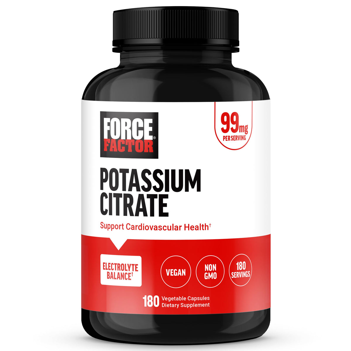 Force Factor Potassium Citrate gélules vegan vue avant