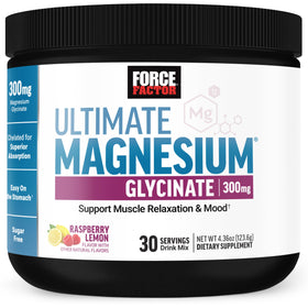 Force Factor Poudre de Glycinate de Magnésium 190g vue de face
