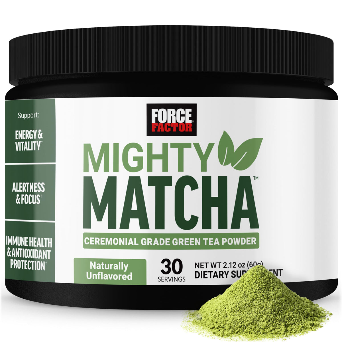 Force Factor Poudre de Matcha Mighty 109g vue avant