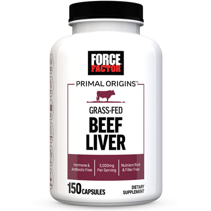 Force Factor Primal Origins Capsules de Foie de Boeuf 3000mg vue de face