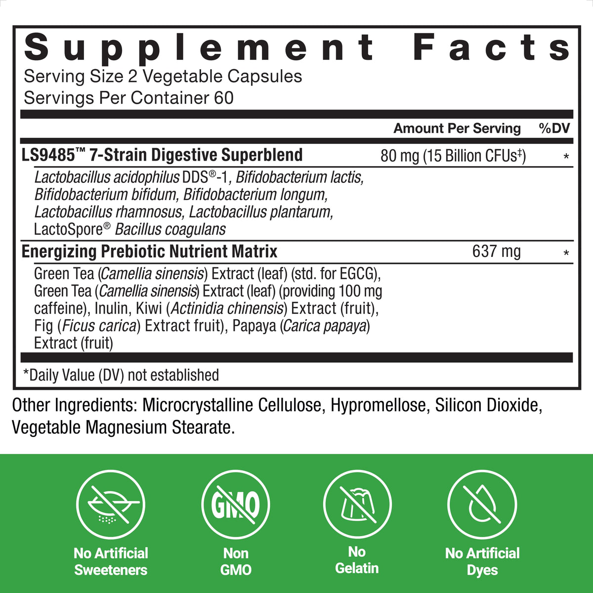 Force Factor ProbioSlim Extra Strength gélules sur une table en bois