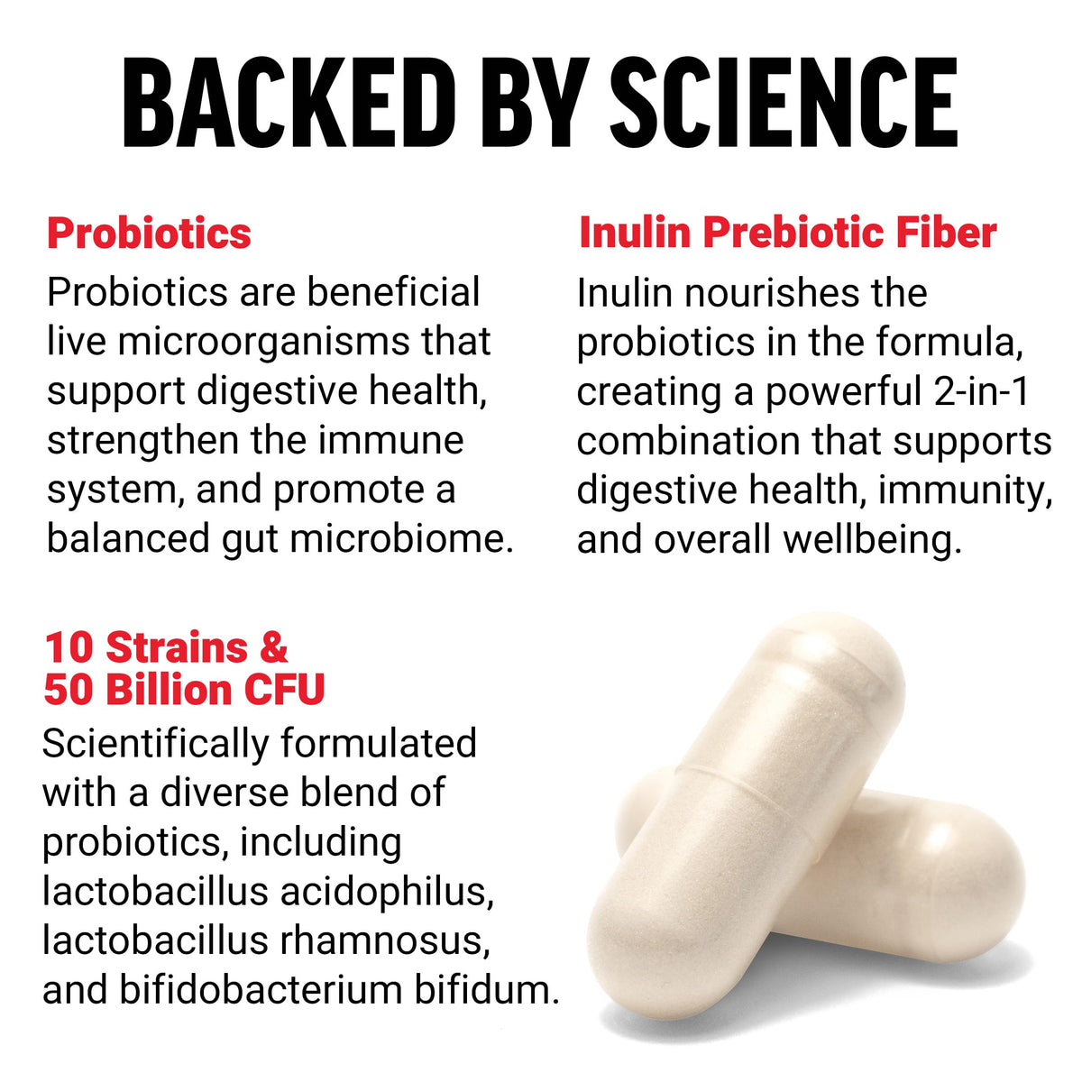 Force Factor Probiotique pour Femmes 50 milliards CFU - capsules