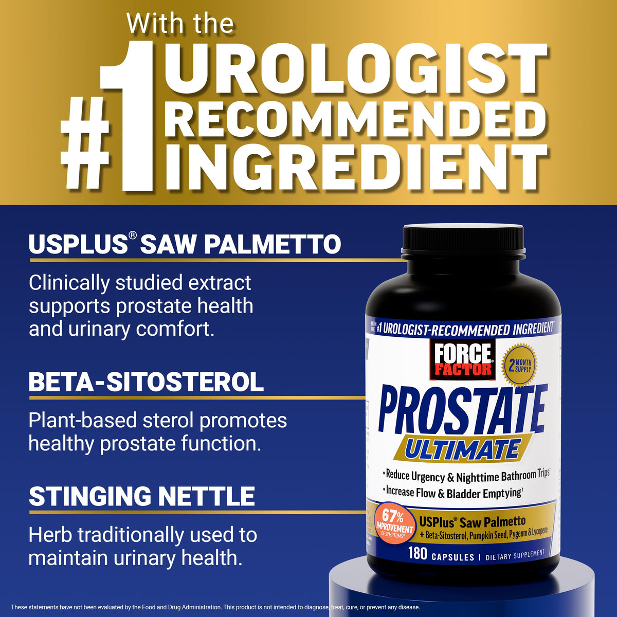 Force Factor Prostate Ultimate capsules à côté de la boîte