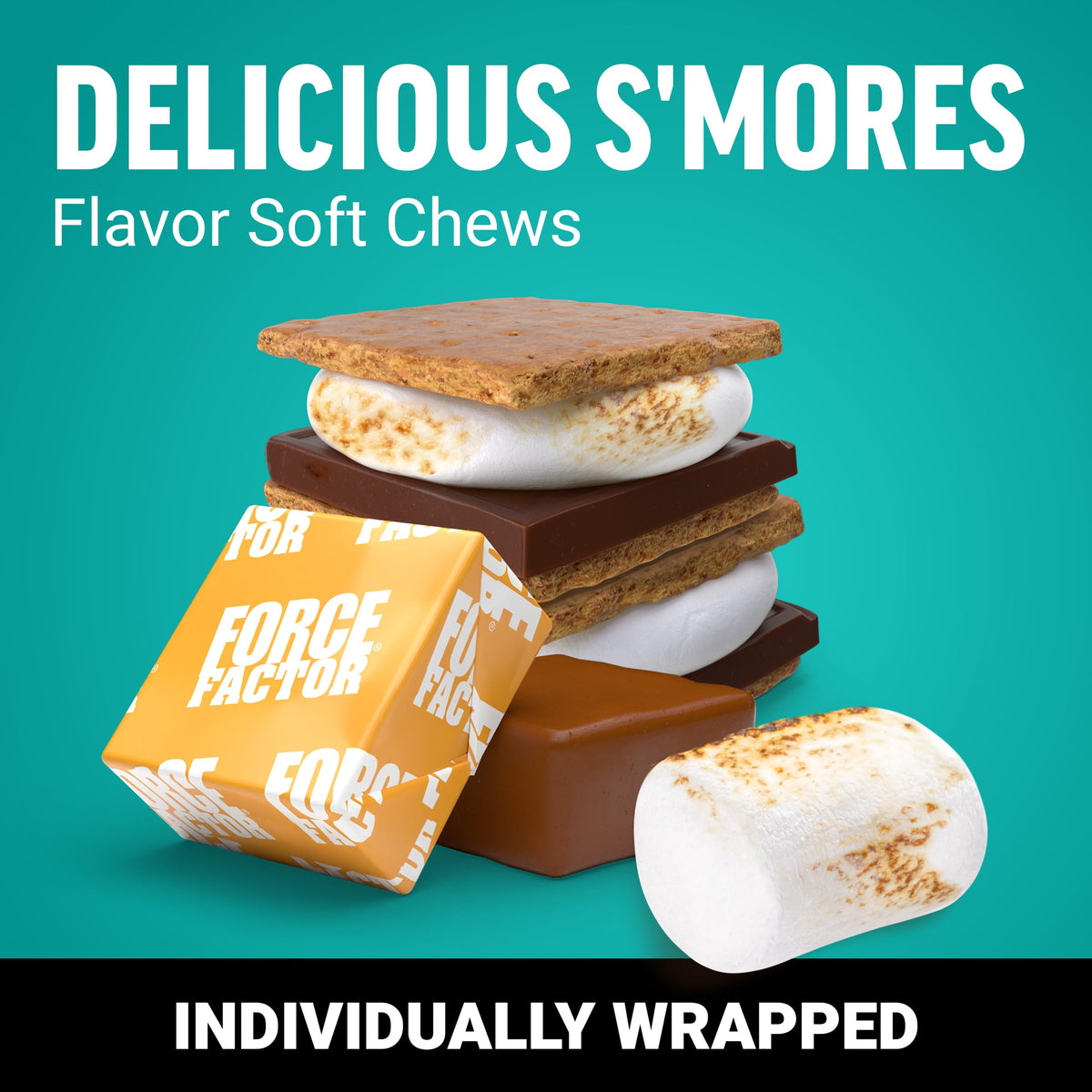 Force Factor quality Sea Moss bonbons à mâcher goût S'mores