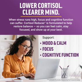 Force Factor Réducteur de Cortisol, étiquette avec informations nutritionnelles