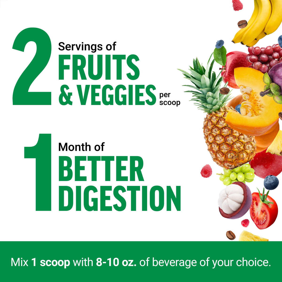 Force Factor Smarter Greens Poudre Superfoods 3-Pack en utilisation
