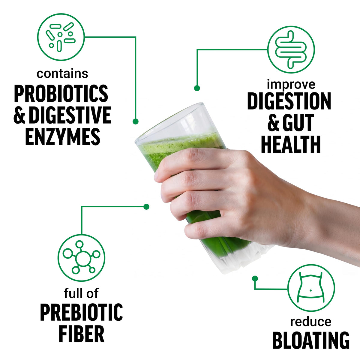 Force Factor Smarter Greens Poudre Superfoods 458g emballage