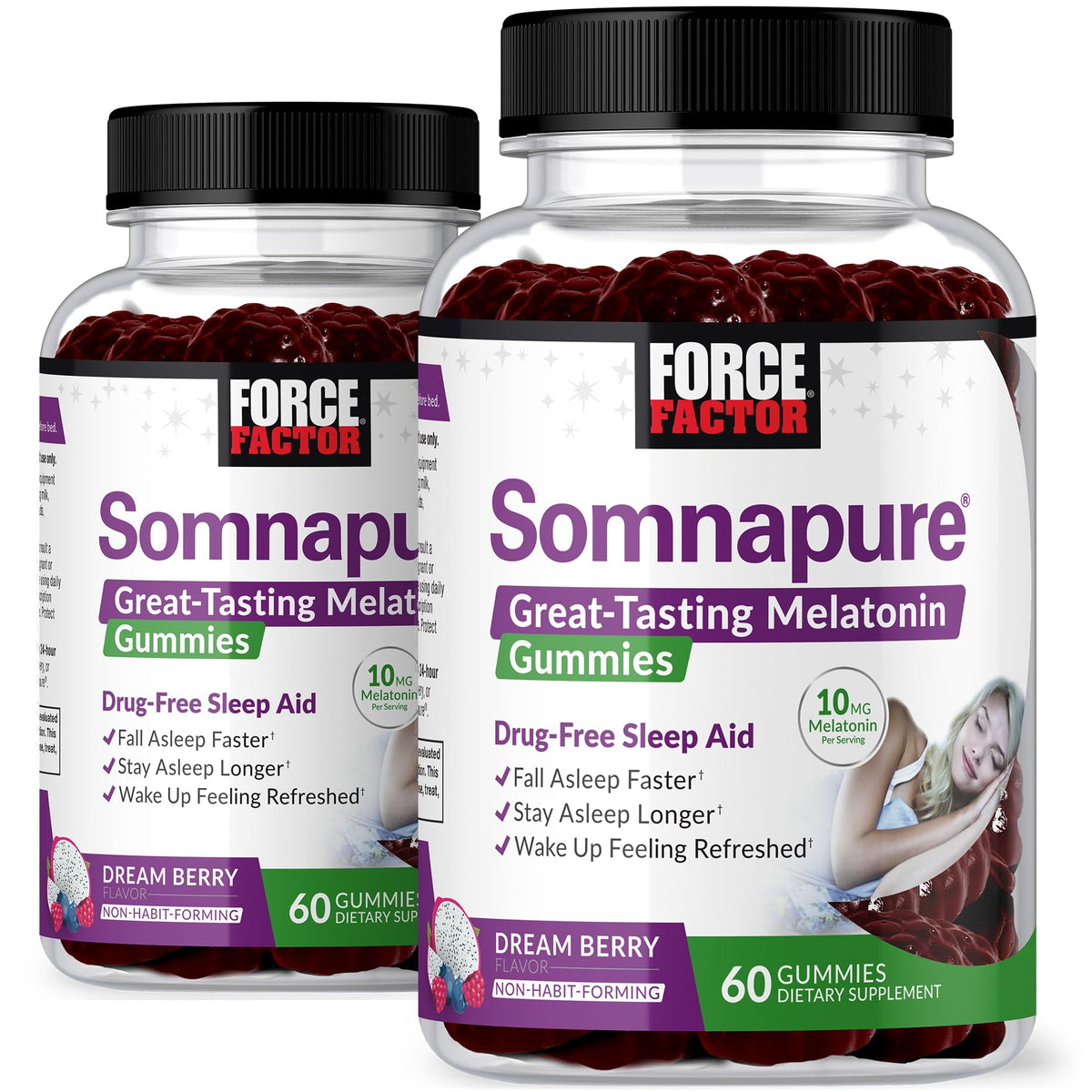 Force Factor Somnapure Gummies 10mg Melatonin front view