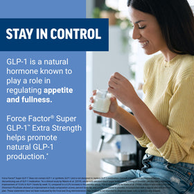Force Factor Super GLP-1 Support Extra Strength 91g arrière
