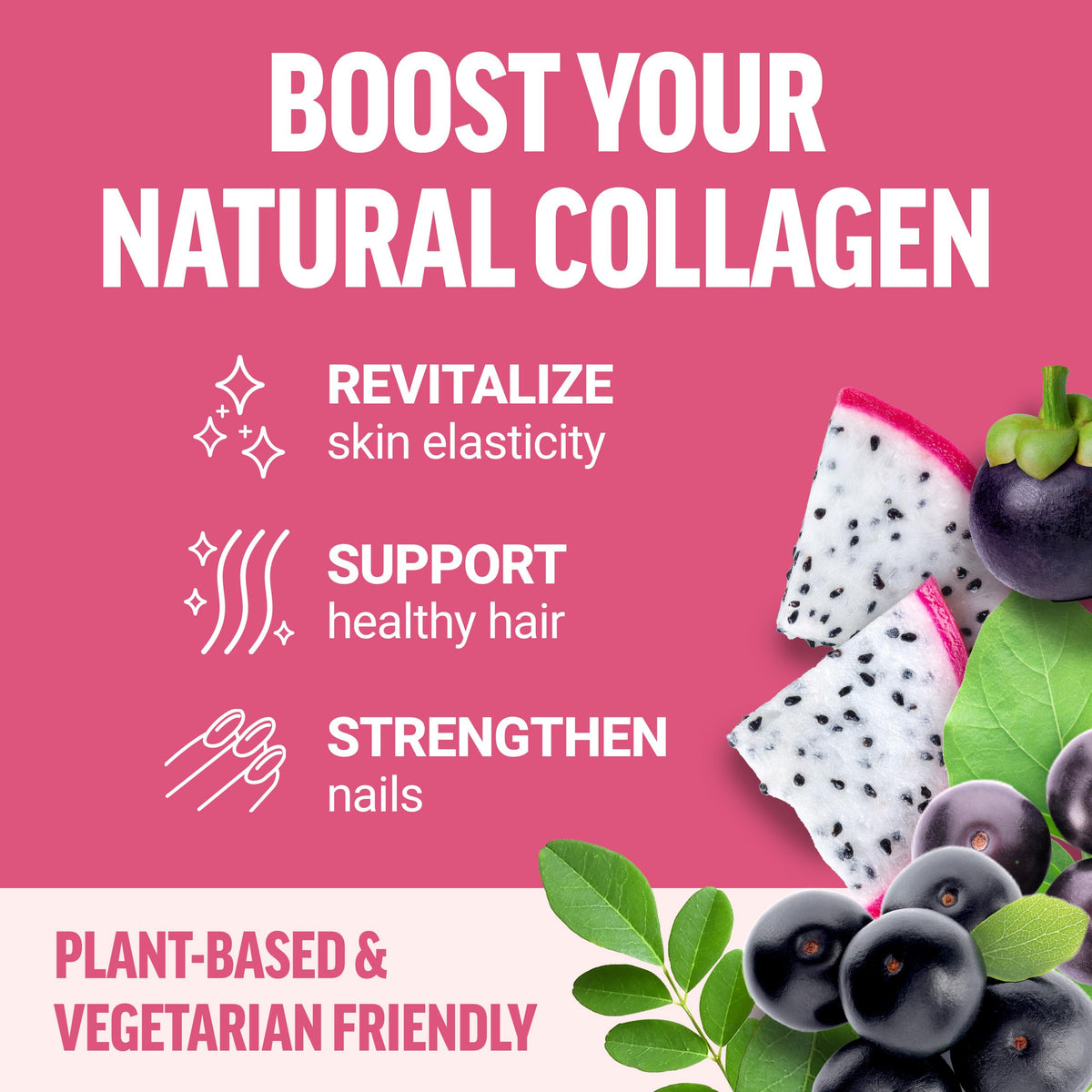 Force Factor Superfoods Collagène capsules en main