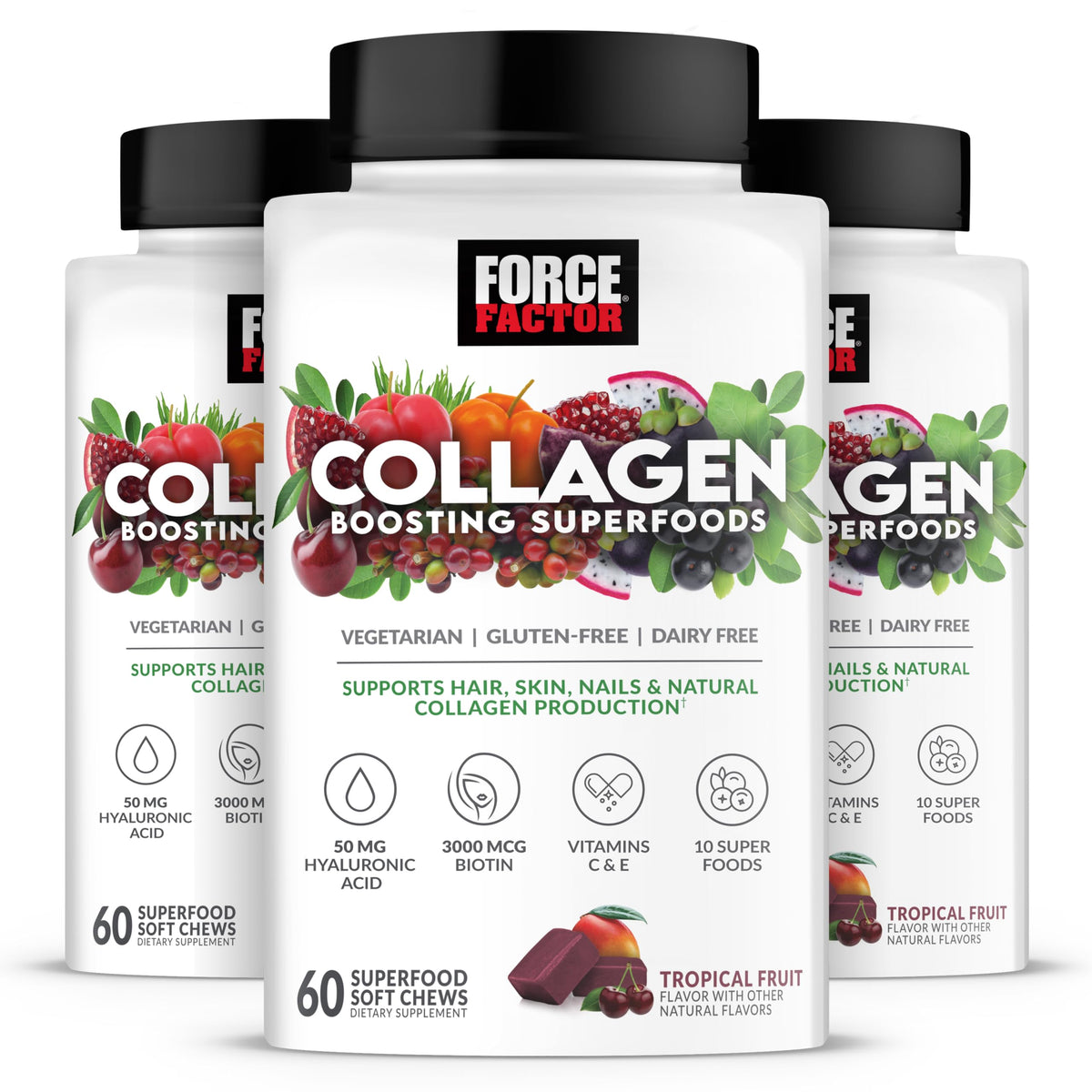 Force Factor Superfoods Collagène Végétal 1230g vue de face