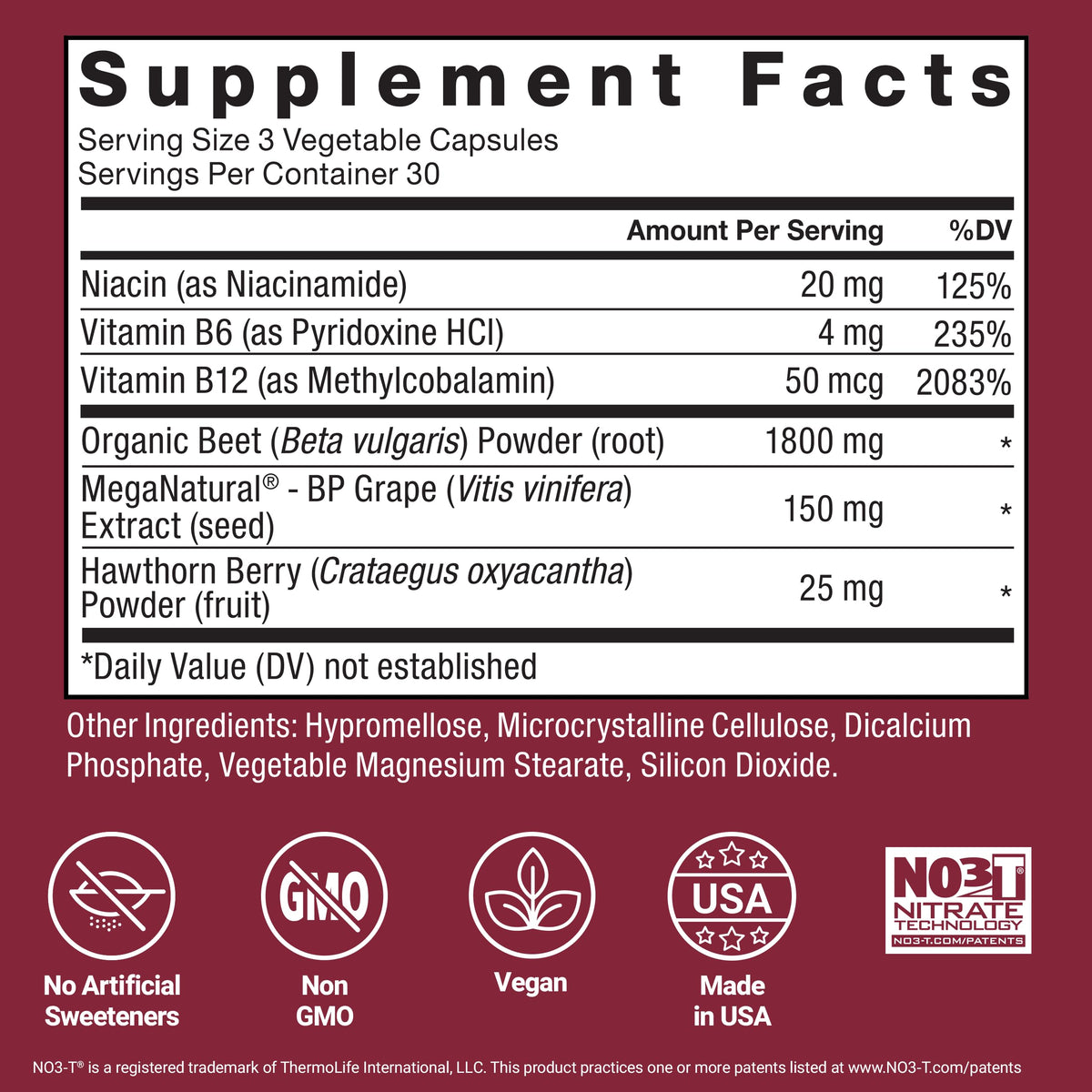 Force Factor Total Beets Capsules 1800mg avec des fruits frais