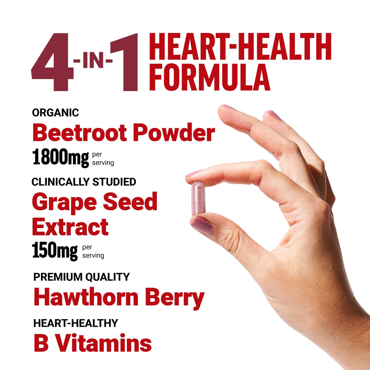 Force Factor Total Beets Capsules 1800mg, côté de la boîte