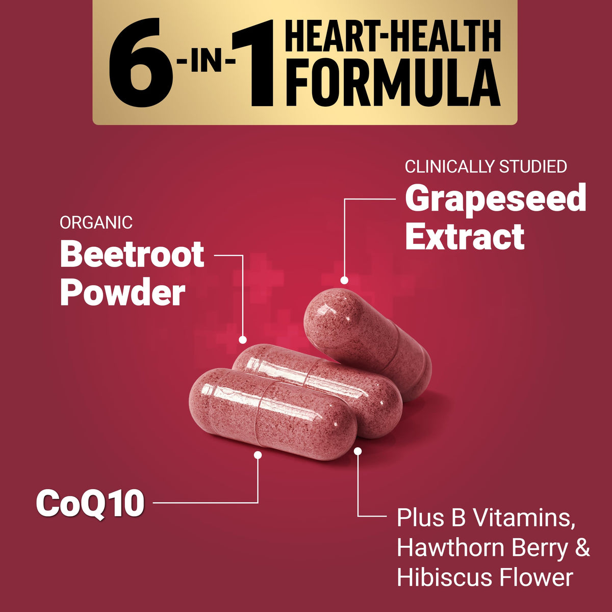 Force Factor Total Beets Capsules 1800mg vue arrière