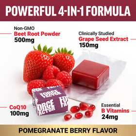 Force Factor Total Beets ingrédients principaux sur emballage