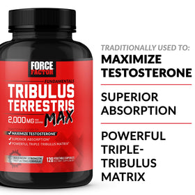 Force Factor Tribulus Terrestris Max 2000mg dos