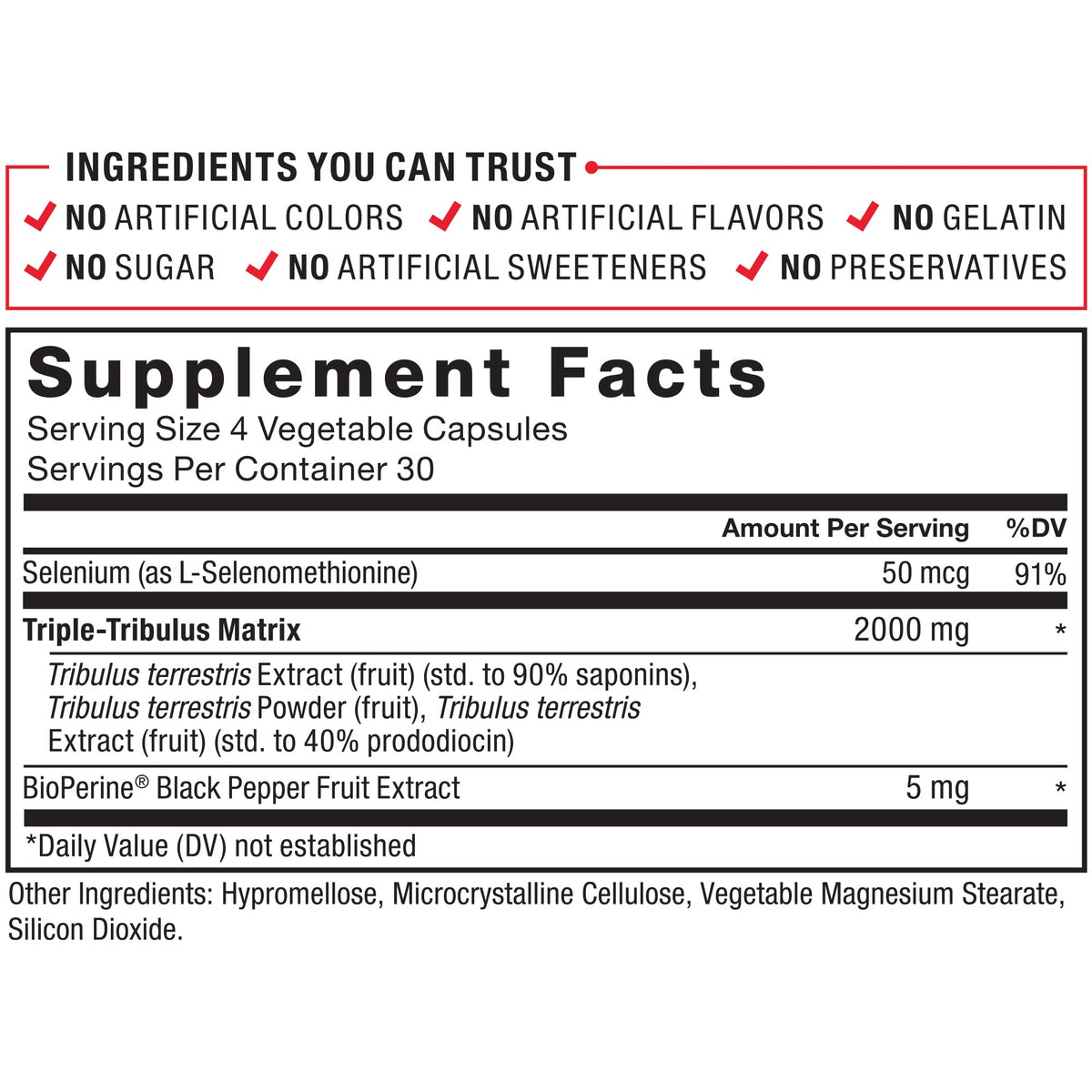 Force Factor Tribulus Terrestris Max 2000mg en contexte de prise