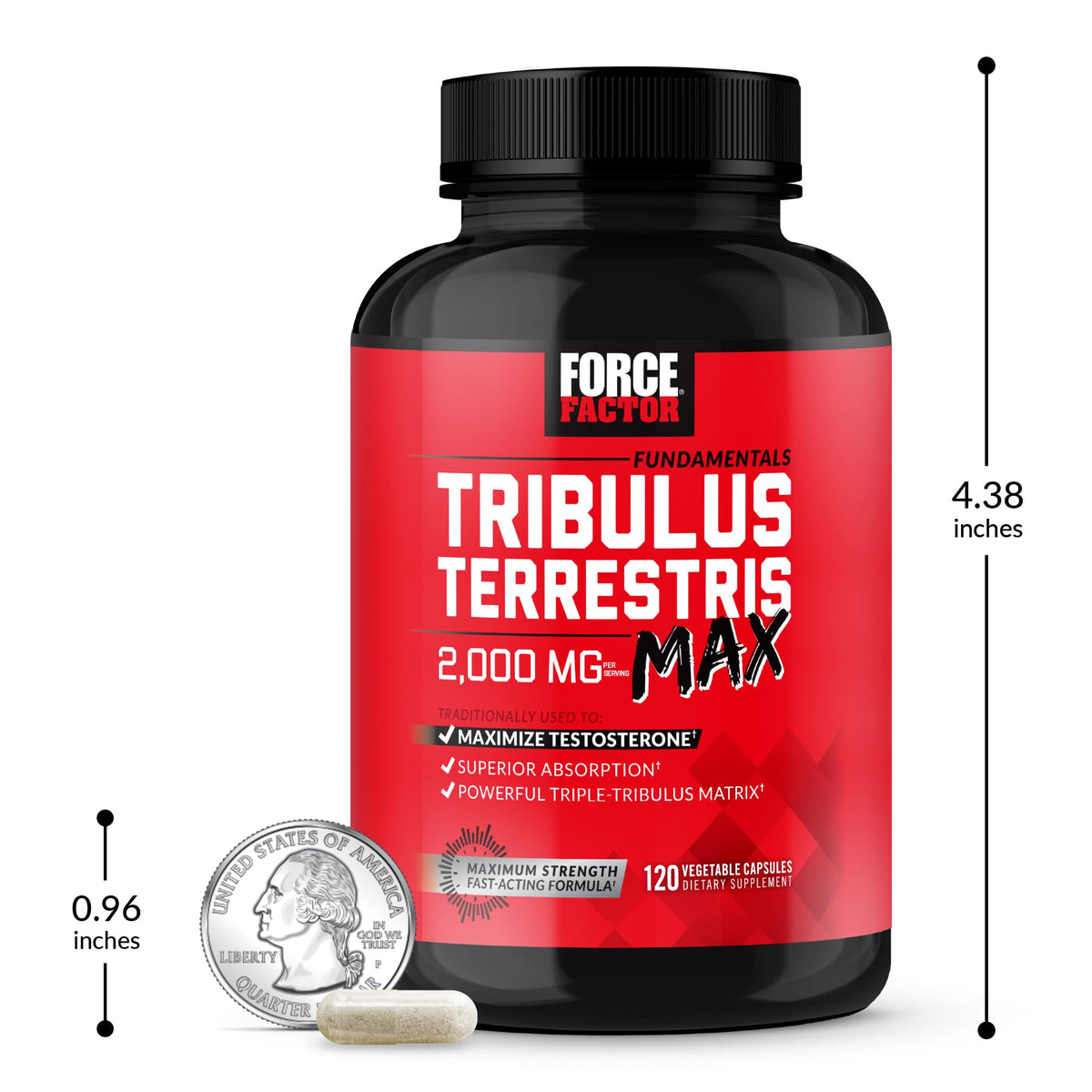 Force Factor Tribulus Terrestris Max 2000mg sur une table