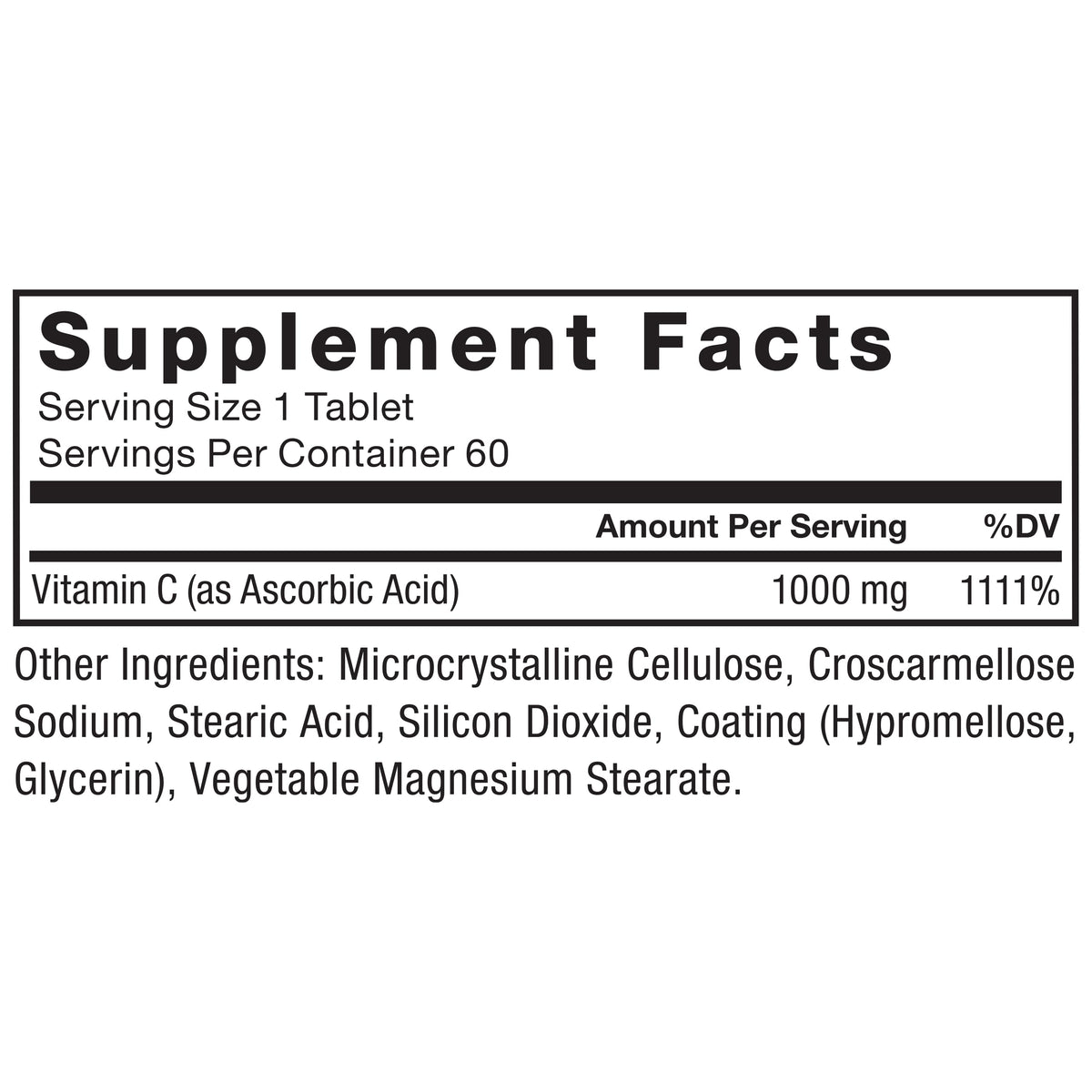Force Factor Vitamine C 1000mg avec un verre d'eau