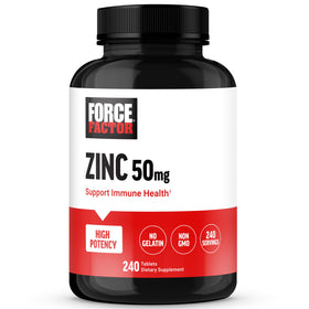 Force Factor Zinc 50mg boîte avant avec étiquette