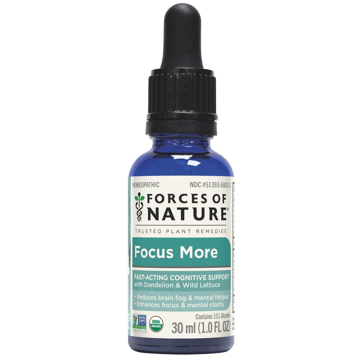 Forces of Nature Focus Plus 30 ml flacon avant avec étiquette