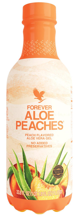 Forever Living Aloe Peaches 1L bouteille vue de face
