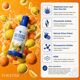 Forever Living Freedom 1 L bouteille avec bouchon ouvert