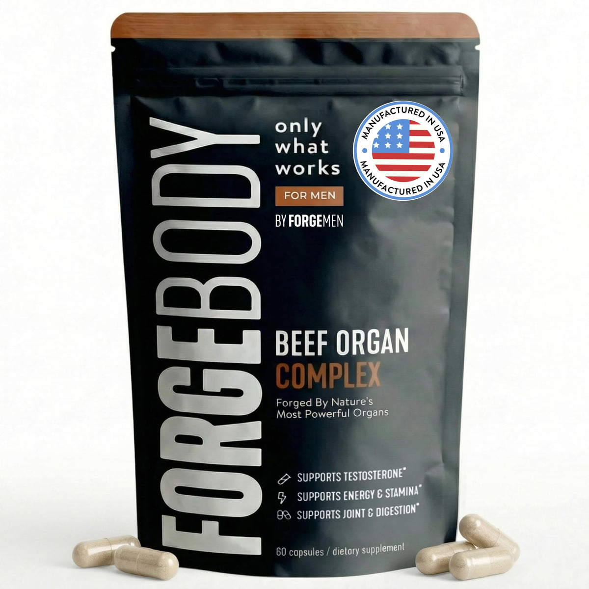 FORGEMEN complexe de foie de bœuf 90 capsules avant