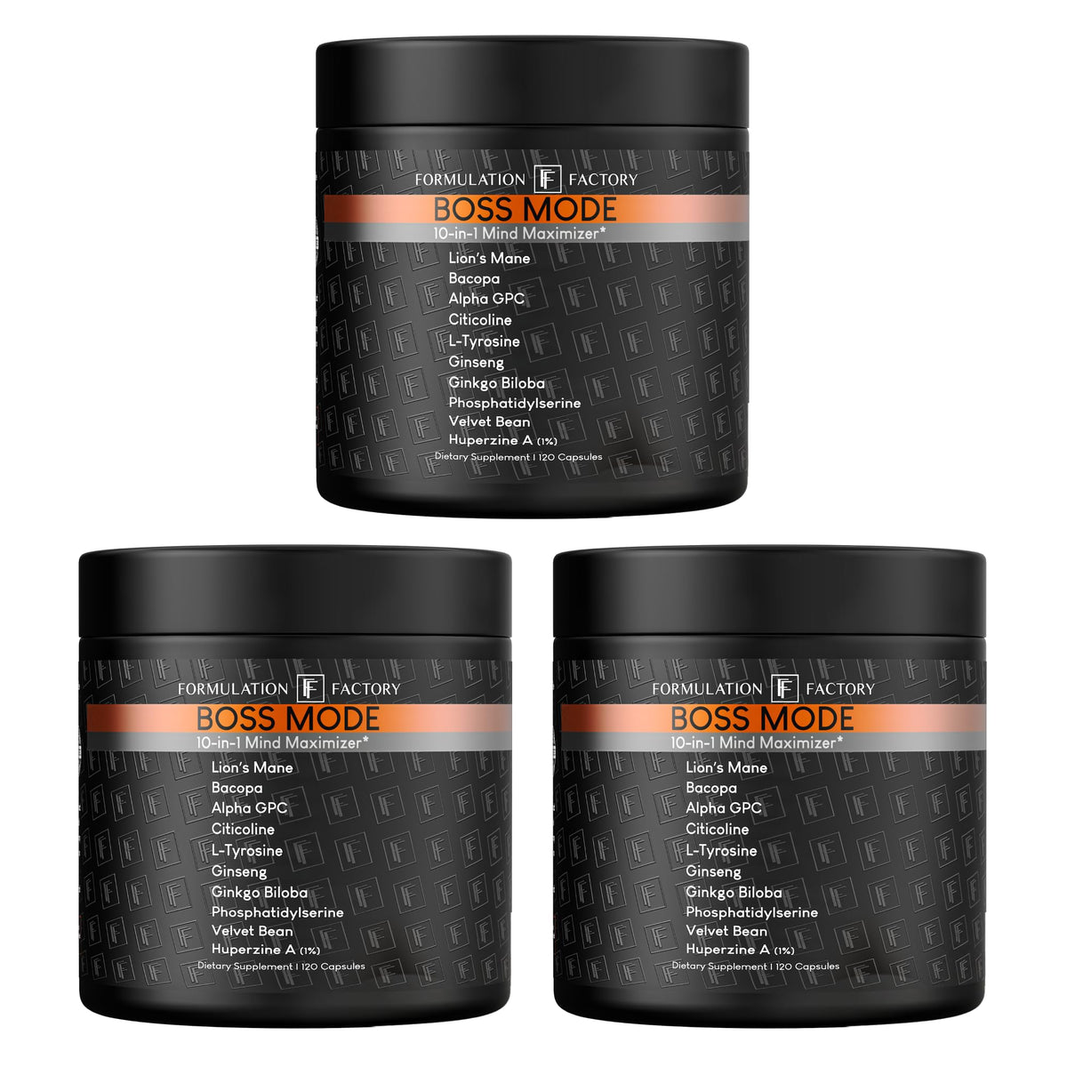 Formulation Factory BOSS Mode 10-en-1 Nootropic Complexe, vue avant