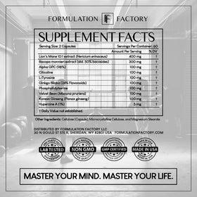Formulation Factory BOSS Mode, bouteille avec couvercle ouvert