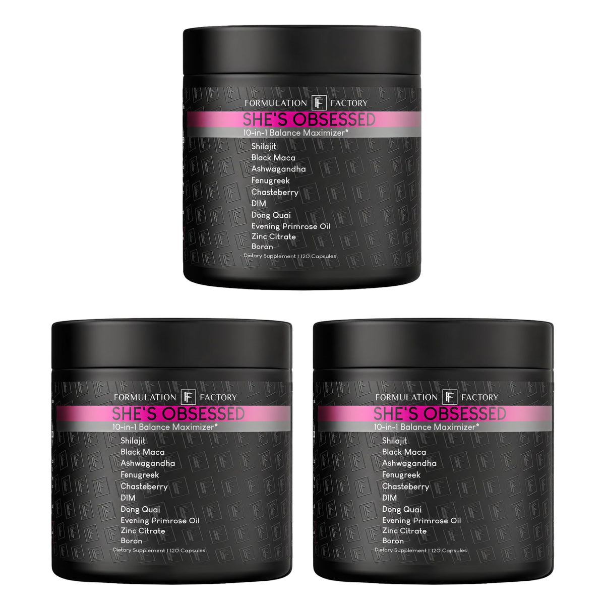 Formulation Factory She's Obsessed 10-en-1 comprimés vue de face
