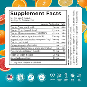 Formule Santé des Os PUREHEALTH RESEARCH 272g arrière