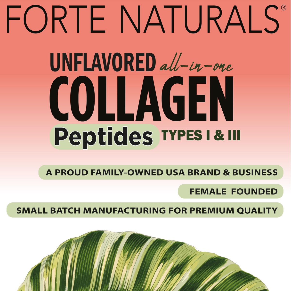 FORTE NATURALS comprimés de collagène sur une table en bois
