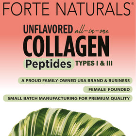 FORTE NATURALS comprimés de collagène sur une table en bois