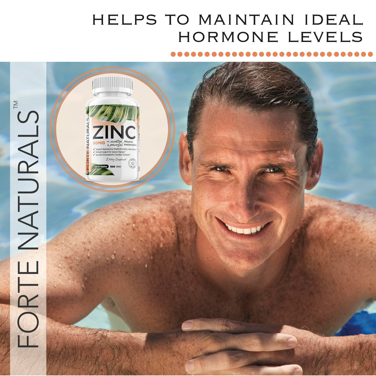 FORTE NATURALS Zinc 50mg comprimés avec d'autres compléments alimentaires