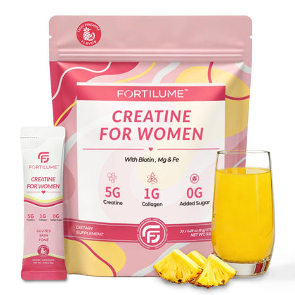 FORTILUME Créatine pour Femmes en sachets avec goût ananas