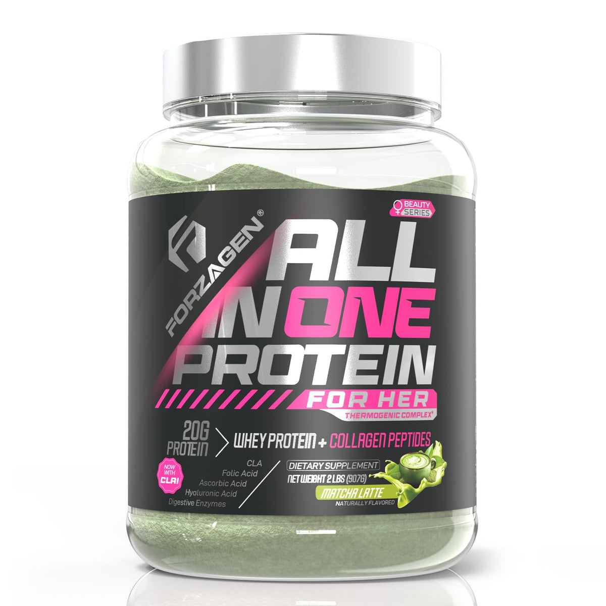 Forzagen All in One Protein pour Femmes 1089g Matcha Latte, vue avant