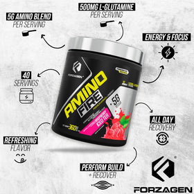 Forzagen Amino Fire avec des accessoires de fitness