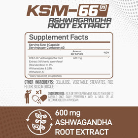 Forzagen KSM-66 Ashwagandha bottle with 60 capsules